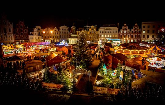 Weihnachtsmarkt Wismar Welt Erbe Haus Wismar